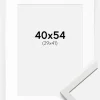 Ramme Edsbyn Hvid 40x54 cm - Passepartout Hvid 30x42 cm