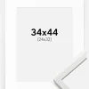 Ramme Edsbyn Hvid 34x44 cm - Passepartout Hvid 25x33 cm