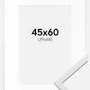 Ramme Edsbyn Hvid 45x60 cm - Passepartout Hvid 30x45 cm