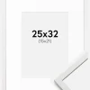 Ramme Edsbyn Hvid 25x32 cm - Passepartout Hvid 16x22 cm