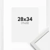 Ramme Edsbyn Hvid 28x34 cm - Passepartout Hvid 18x23 cm