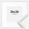 Ramme Edsbyn Hvid 26x26 cm - Passepartout Hvid 17x17 cm
