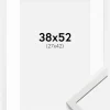 Ramme Edsbyn Hvid 38x52 cm - Passepartout Hvid 28x43 cm
