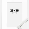 Ramme Edsbyn Hvid 28x38 cm - Passepartout Hvid 18x28 cm