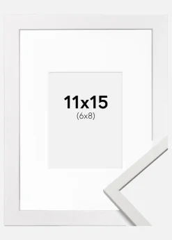 Ramme Edsbyn Hvid 11x15 cm - Passepartout Hvid 7x9 cm