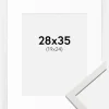 Ramme Edsbyn Hvid 28x35 cm - Passepartout Hvid 20x25 cm