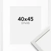 Ramme Edsbyn Hvid 40x45 cm - Passepartout Hvid 28x34 cm
