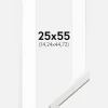 Ramme Edsbyn Hvid 25x55 cm - Passepartout Hvid 6x18 inches