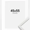 Ramme Edsbyn Hvid 45x55 cm - Passepartout Hvid 34x46 cm