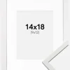 Ramme Edsbyn Hvid 14x18 cm - Passepartout Hvid 10x13 cm