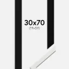 Ramme Edsbyn Hvid 30x70 cm - Passepartout Sort 20x60 cm