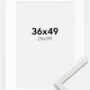 Ramme Edsbyn Hvid 36x49 cm - Passepartout Hvid 27x40 cm