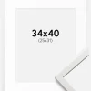 Ramme Edsbyn Hvid 34x40 cm - Passepartout Hvid 26x32 cm