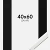 Ramme Edsbyn Hvid 40x60 cm - Passepartout Sort 25x50 cm