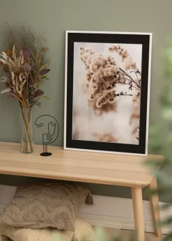 Ramme Edsbyn Hvid 40x40 cm - Passepartout Sort 10x10 inches (25,4x25,4 cm)