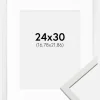 Ramme Edsbyn Hvid 24x30 cm - Passepartout Hvid 7x9 inches (17,78x22,86 cm)
