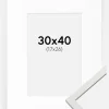 Ramme Edsbyn Hvid 30x40 cm - Passepartout Hvid 18x27 cm