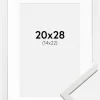 Ramme Edsbyn Hvid 20x28 cm - Passepartout Hvid 15x23 cm