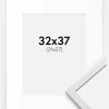 Ramme Edsbyn Hvid 32x37 cm - Passepartout Hvid 22x28 cm
