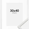 Ramme Edsbyn Hvid 30x40 cm - Passepartout Hvid 20x28 cm