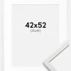 Ramme Edsbyn Hvid 42x52 cm - Passepartout Hvid 32x42 cm