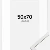 Ramme Edsbyn Hvid 50x70 cm - Passepartout Hvid 33x56 cm