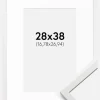 Ramme Edsbyn Hvid 28x38 cm - Passepartout Hvid 7x11 inches
