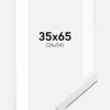 Ramme Edsbyn Hvid 35x65 cm - Passepartout Hvid 25x55 cm