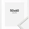 Ramme Edsbyn Hvid 50x60 cm - Passepartout Hvid 37x46 cm