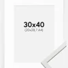 Ramme Edsbyn Hvid 30x40 cm - Passepartout Hvid 21x29,7 cm (A4)