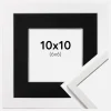 Ramme Edsbyn Hvid 10x10 cm - Passepartout Sort 7x7 cm