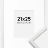 Ramme Edsbyn Hvid 21x25 cm - Passepartout Hvid 4,5x6 inches