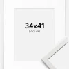 Ramme Edsbyn Hvid 34x41 cm - Passepartout Hvid 23x30 cm