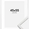 Ramme Edsbyn Hvid 45x55 cm - Passepartout Hvid 35x46 cm