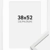 Ramme Edsbyn Hvid 38x52 cm - Passepartout Hvid 11x16 inches