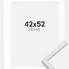 Ramme Edsbyn Hvid 42x52 cm - Passepartout Hvid 33x45 cm