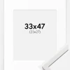Ramme Edsbyn Hvid 33x47 cm - Passepartout Hvid 24x28 cm