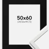 Ramme Edsbyn Hvid 50x60 cm - Passepartout Sort 14x18 inches (35,56x45,72 cm)