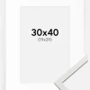 Ramme Edsbyn Hvid 30x40 cm - Passepartout Hvid 20x30 cm