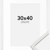 Ramme Edsbyn Hvid 30x40 cm - Passepartout Hvid 21x30 cm
