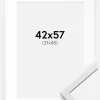 Ramme Edsbyn Hvid 42x57 cm - Passepartout Hvid 32x46 cm