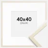 Ramme Edsbyn Løn 40x40 cm - Passepartout Hvid 25x25 cm