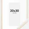 Ramme Edsbyn Løn 20x30 cm - Passepartout Hvid 10x20 cm