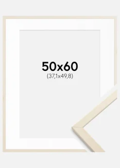 Ramme Edsbyn Løn 50x60 cm - Passepartout Hvid 15x20 inches