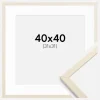 Ramme Edsbyn Løn 40x40 cm - Passepartout Hvid 32x32 cm
