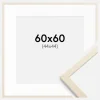 Ramme Edsbyn Løn 60x60 cm - Passepartout Hvid 45x45 cm