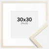 Ramme Edsbyn Løn 30x30 cm - Passepartout Hvid 20x20 cm