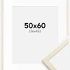Ramme Edsbyn Løn 50x60 cm - Passepartout Hvid 37x46 cm