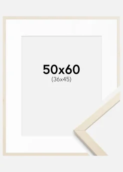 Ramme Edsbyn Løn 50x60 cm - Passepartout Hvid 37x46 cm