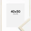 Ramme Edsbyn Løn 40x50 cm - Passepartout Hvid 27x35 cm